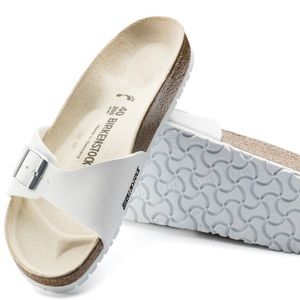 Birkenstock Madrid white slides